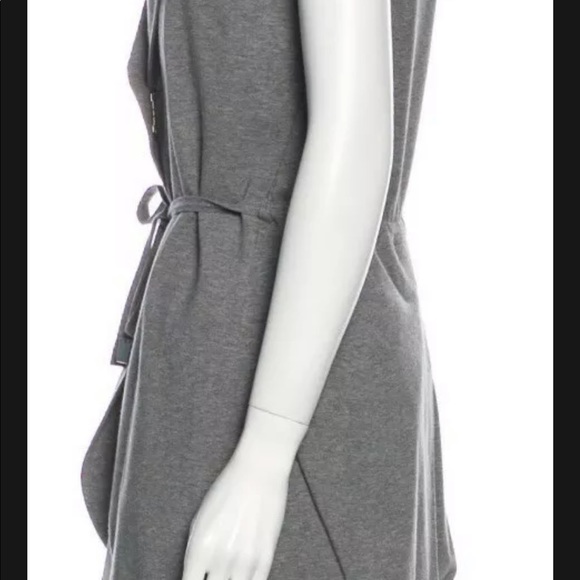 Brunello Cucinelli Women's Size Large White Gray Shirt Dress Knit Sweater Dress - Picture 4 of 6